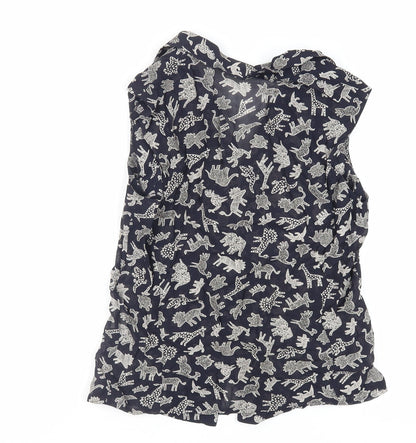 Womens UK Size 6 Gerry Weber Blue Basic Button-Up