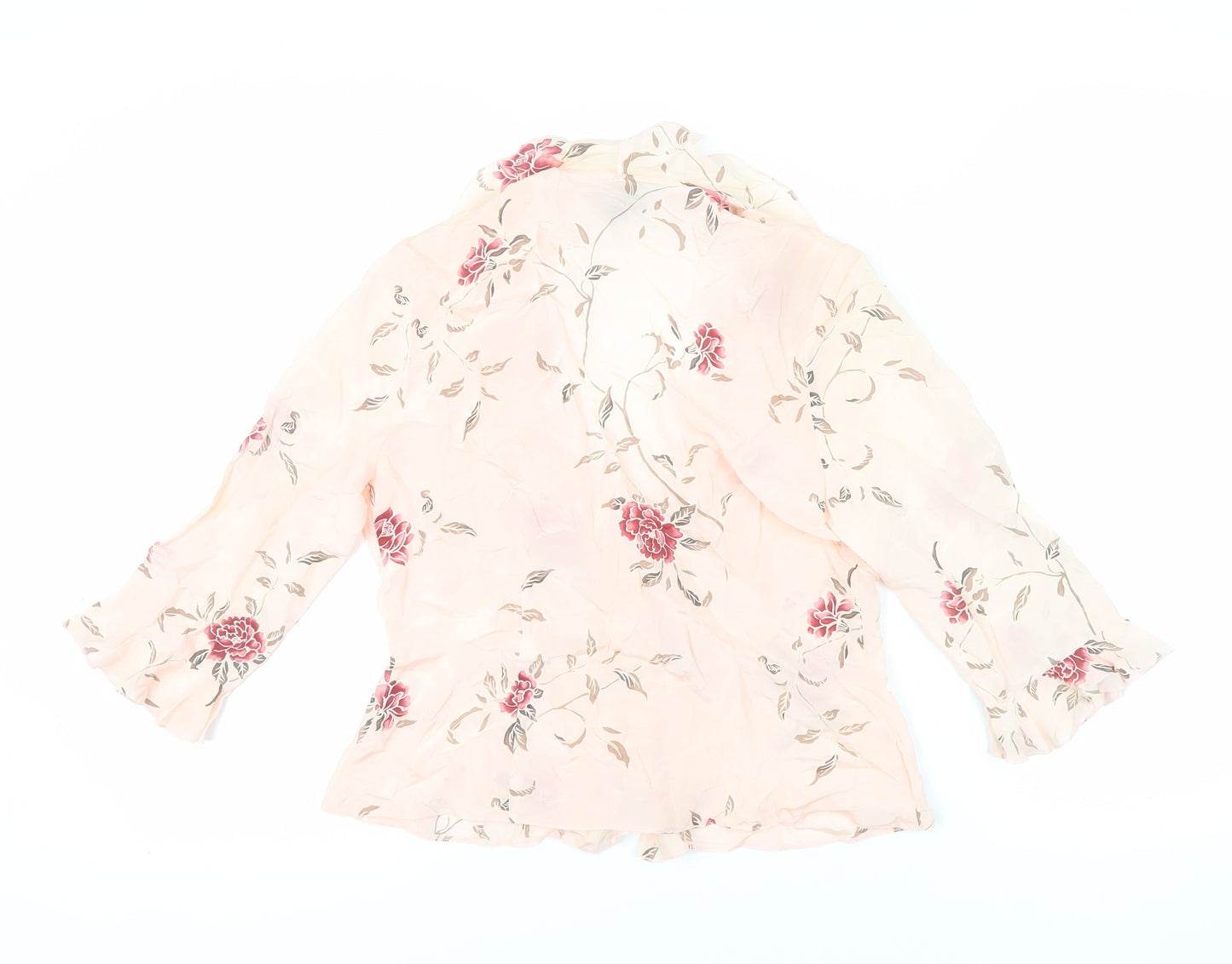 Womens UK Size 10 ALEX&CO Pink Basic Button-Up
