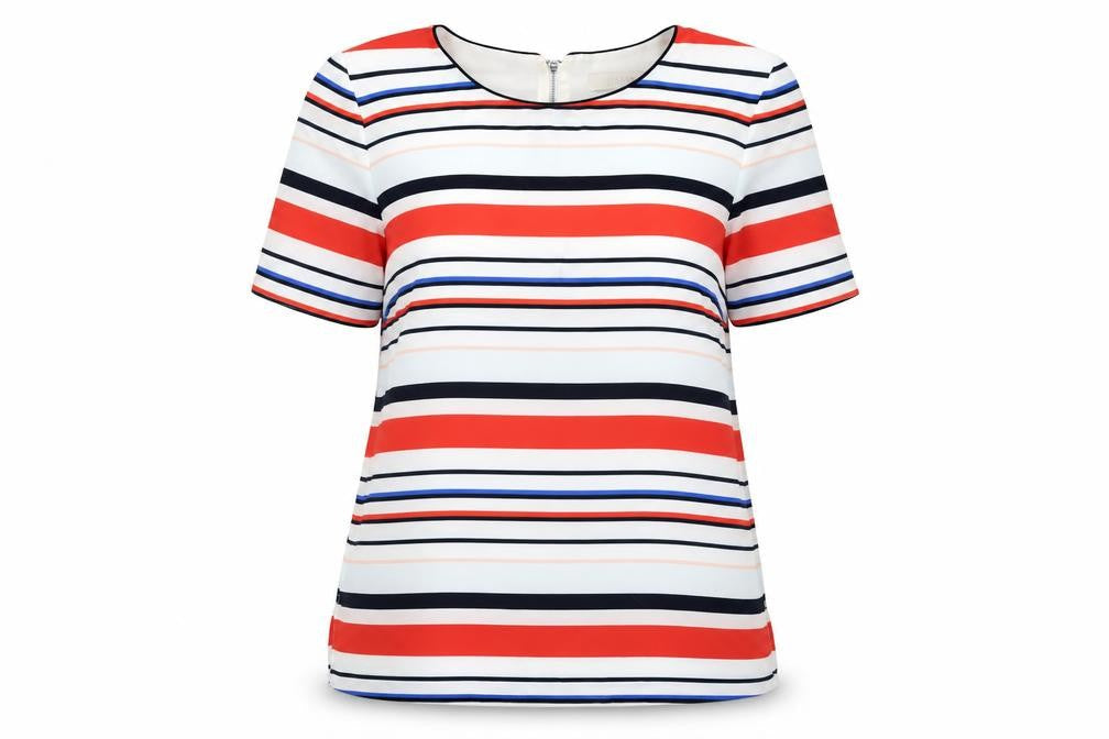 Womens UK Size 12 Oasis Multicoloured Basic Blouse