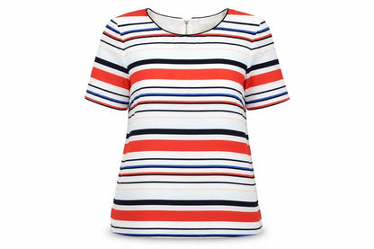 Womens UK Size 12 Oasis Multicoloured Basic Blouse