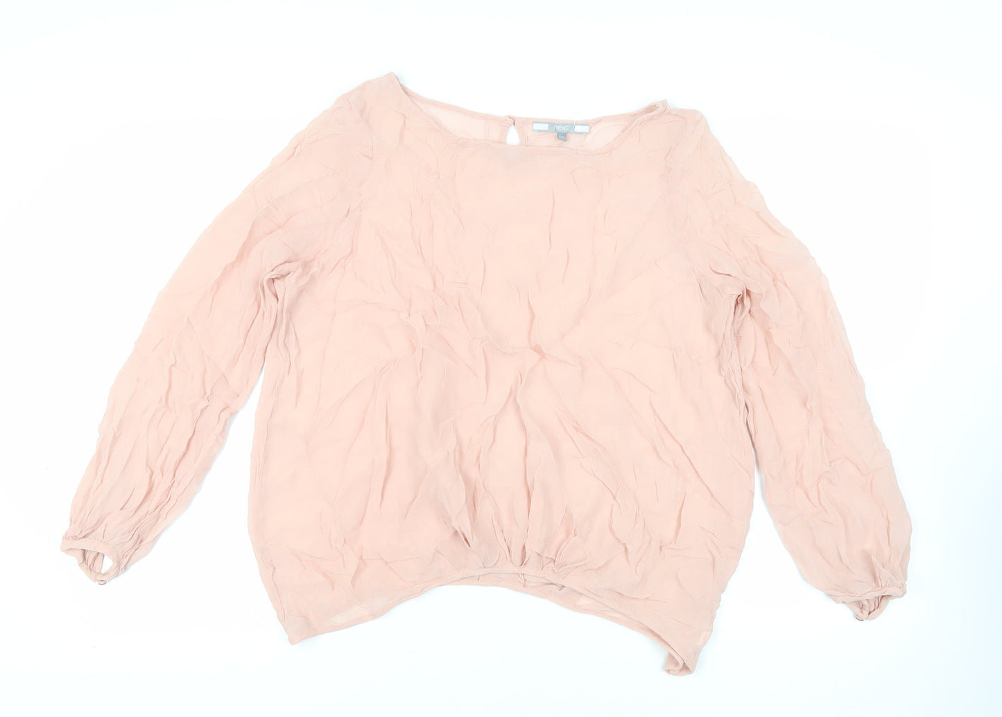Womens UK Size 14 NEXT Pink Basic Blouse