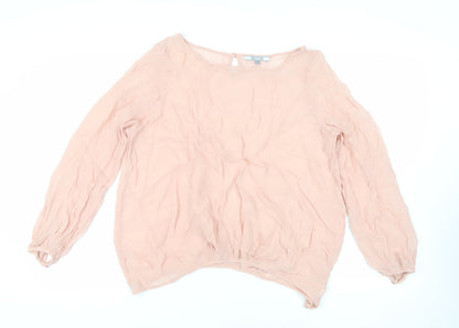 Womens UK Size 14 NEXT Pink Basic Blouse
