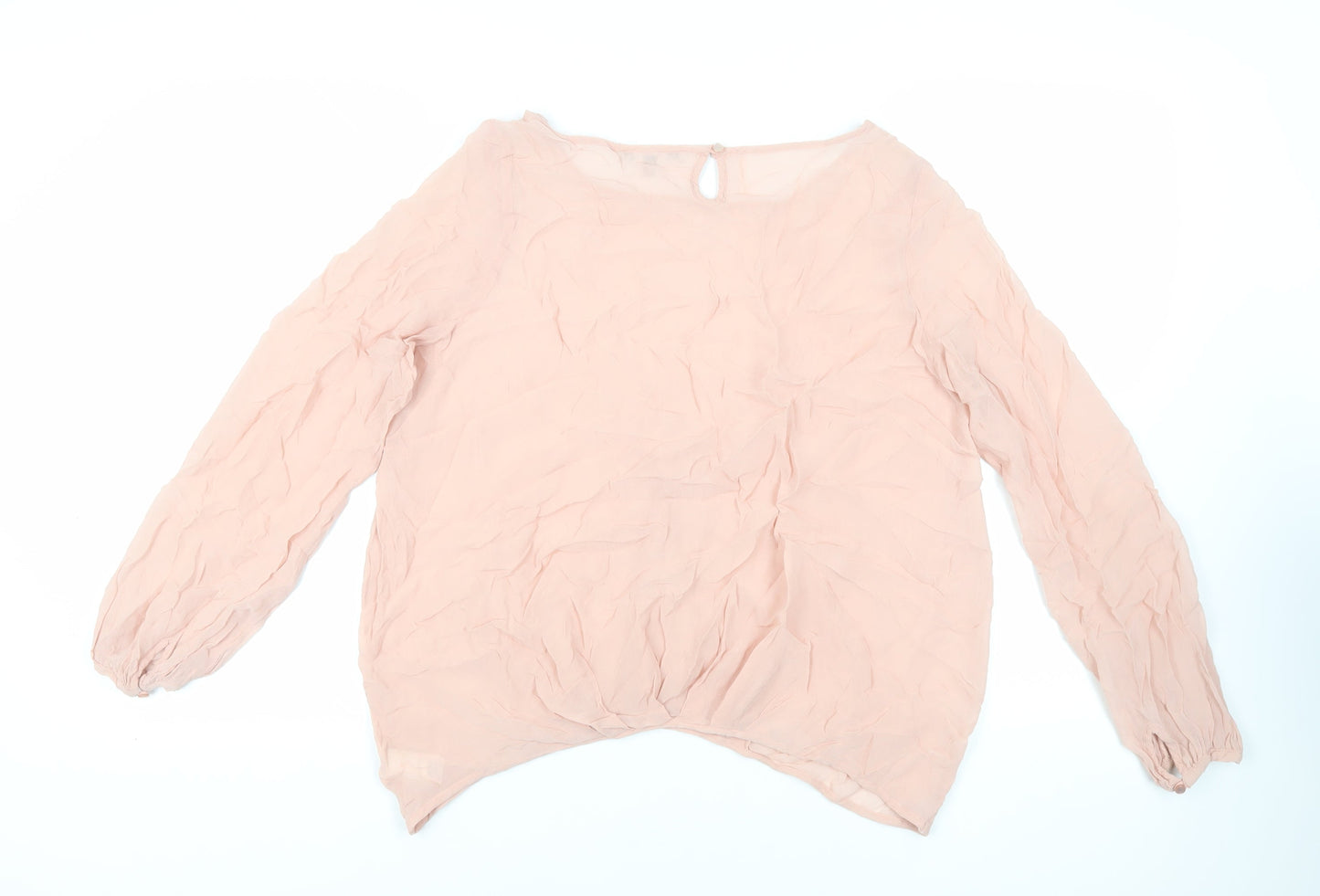 Womens UK Size 14 NEXT Pink Basic Blouse