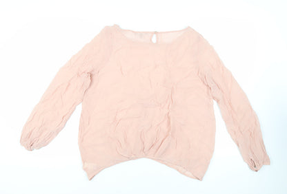 Womens UK Size 14 NEXT Pink Basic Blouse