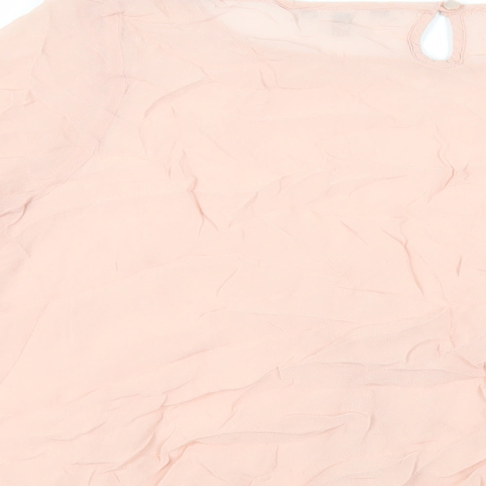 Womens UK Size 14 NEXT Pink Basic Blouse
