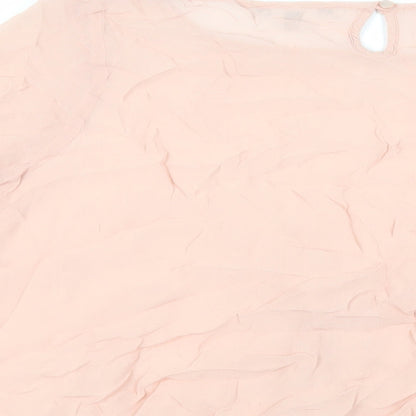 Womens UK Size 14 NEXT Pink Basic Blouse