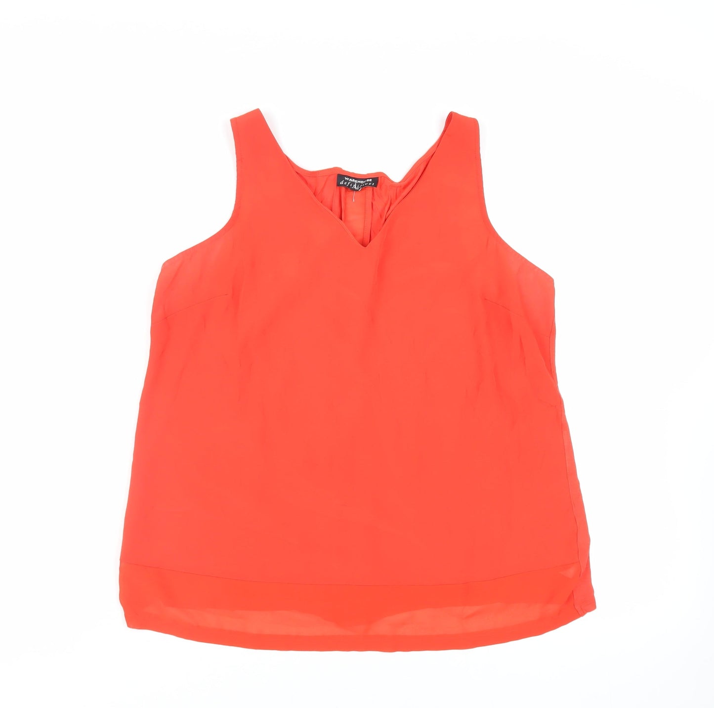 Womens UK Size 14 Warehouse Red Basic Tank