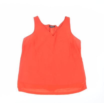 Womens UK Size 14 Warehouse Red Basic Tank