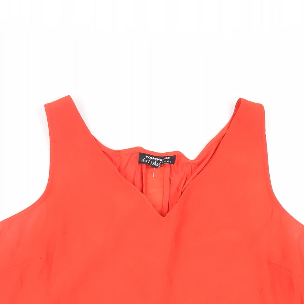 Womens UK Size 14 Warehouse Red Basic Tank
