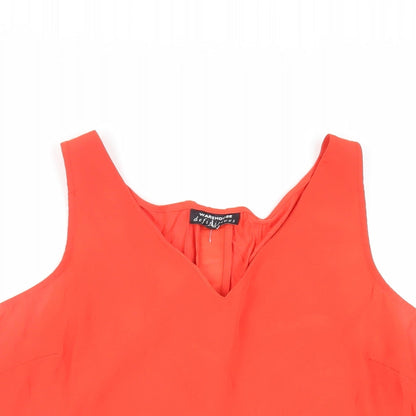 Womens UK Size 14 Warehouse Red Basic Tank