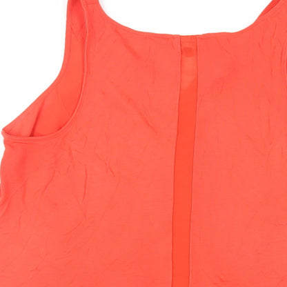 Womens UK Size 14 Warehouse Red Basic Tank