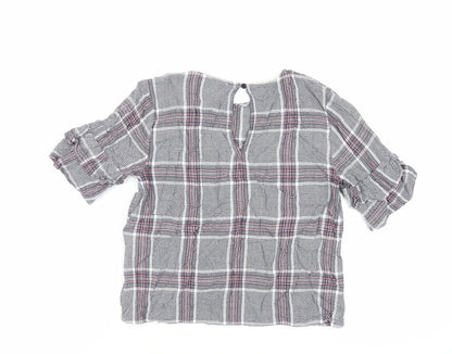 Womens UK Size 6 Warehouse Blue Basic Blouse