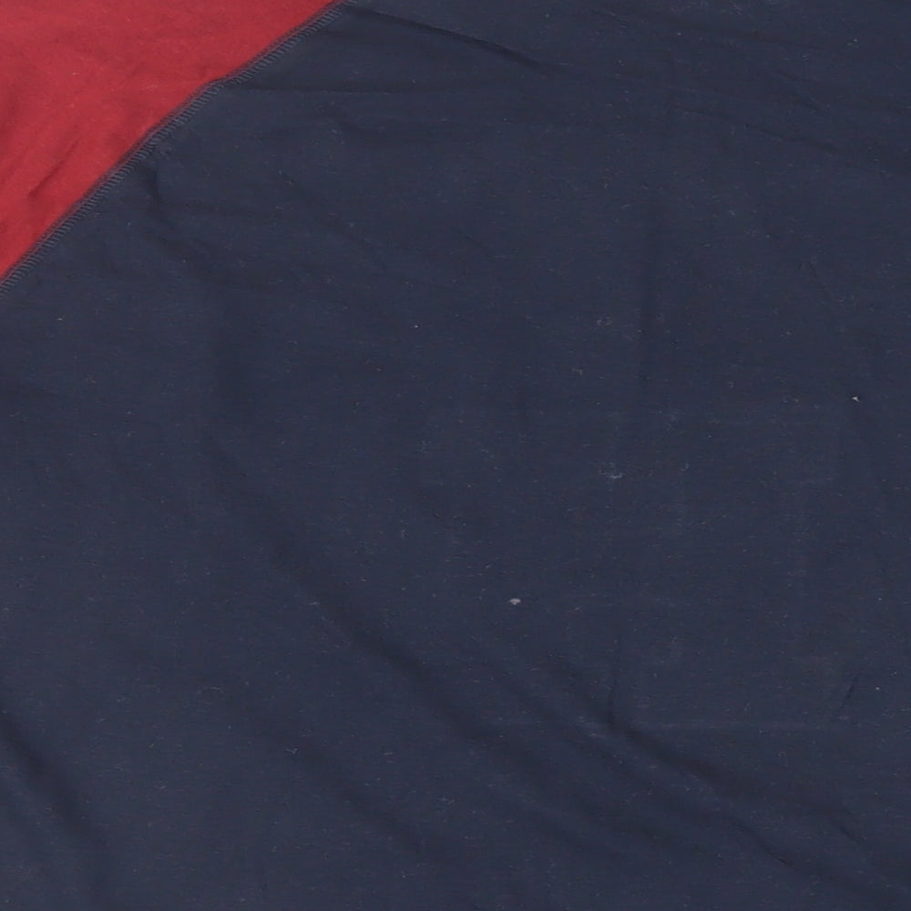 Marks and Spencer Mens Blue Colourblock Cotton T-Shirt Size M Crew Neck - Harry Potter Hogwarts