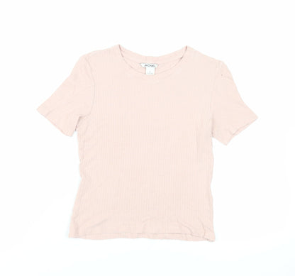 Womens UK Size S Monki Pink Basic T-Shirt