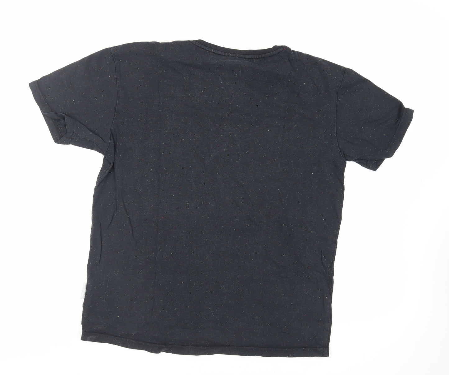 Humor Mens Black Cotton T-Shirt Size L Crew Neck
