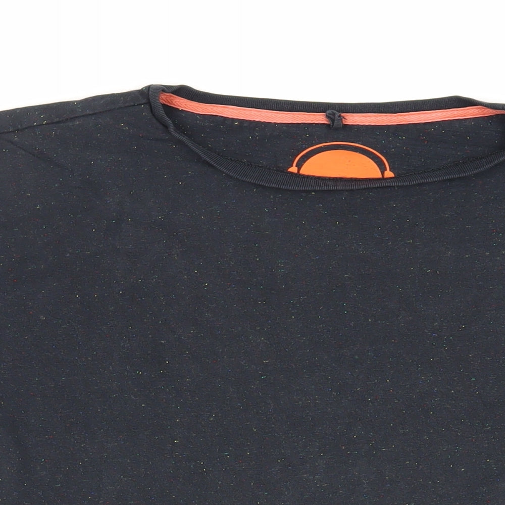 Humor Mens Black Cotton T-Shirt Size L Crew Neck