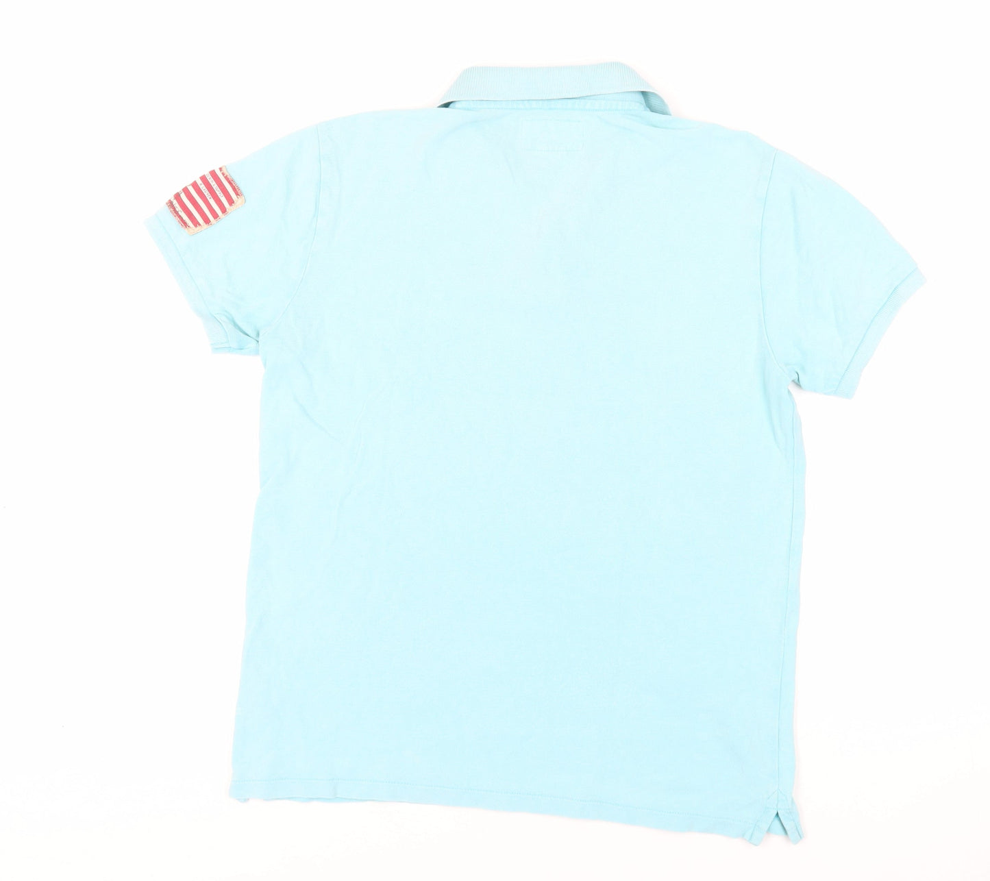 Denim & Supply Ralph Lauren Mens Blue Cotton Polo Size M Collared Button