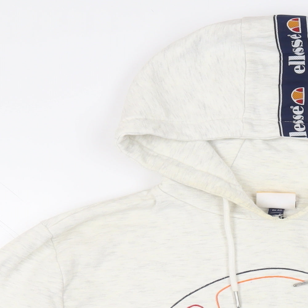 ellesse Womens Grey Cotton Pullover Hoodie Size 10 Pullover - Logo