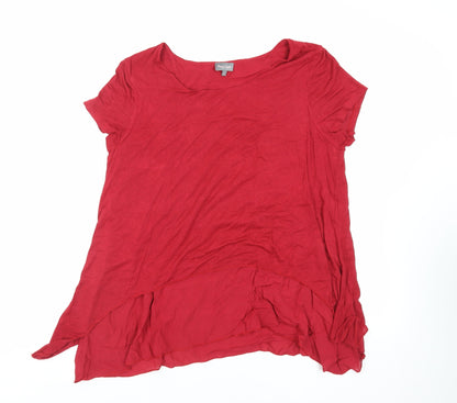 Womens UK Size 14 Phase Eight Red Basic T-Shirt
