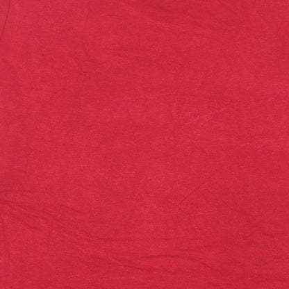 Womens UK Size 14 Phase Eight Red Basic T-Shirt