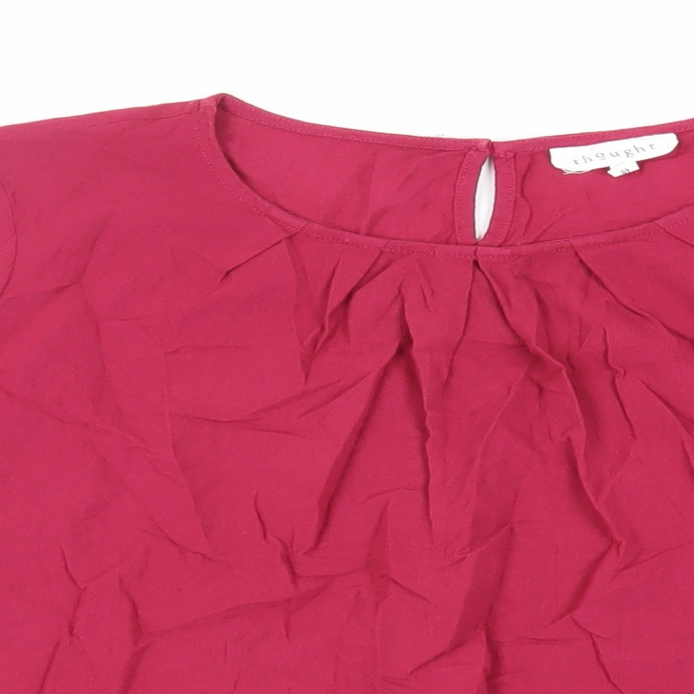 Womens UK Size 12 Thought Purple Basic Blouse