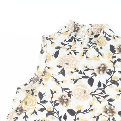 Womens UK Size 10 New Look Ivory Basic Blouse