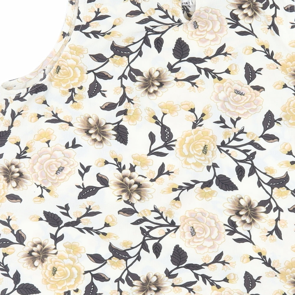 Womens UK Size 10 New Look Ivory Basic Blouse