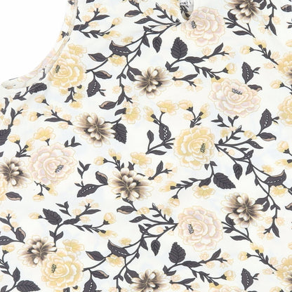 Womens UK Size 10 New Look Ivory Basic Blouse