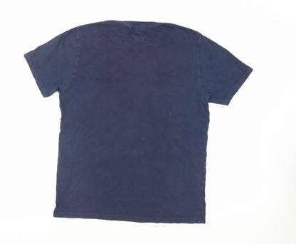 Levi's Mens Blue Cotton T-Shirt Size M Crew Neck