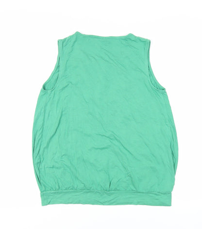 Womens UK Size S JoJo Maman Bébé Green Basic Blouse