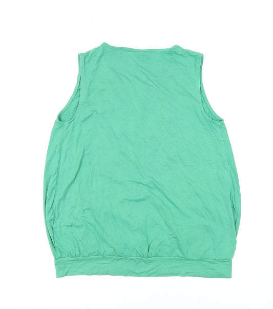 Womens UK Size S JoJo Maman Bébé Green Basic Blouse