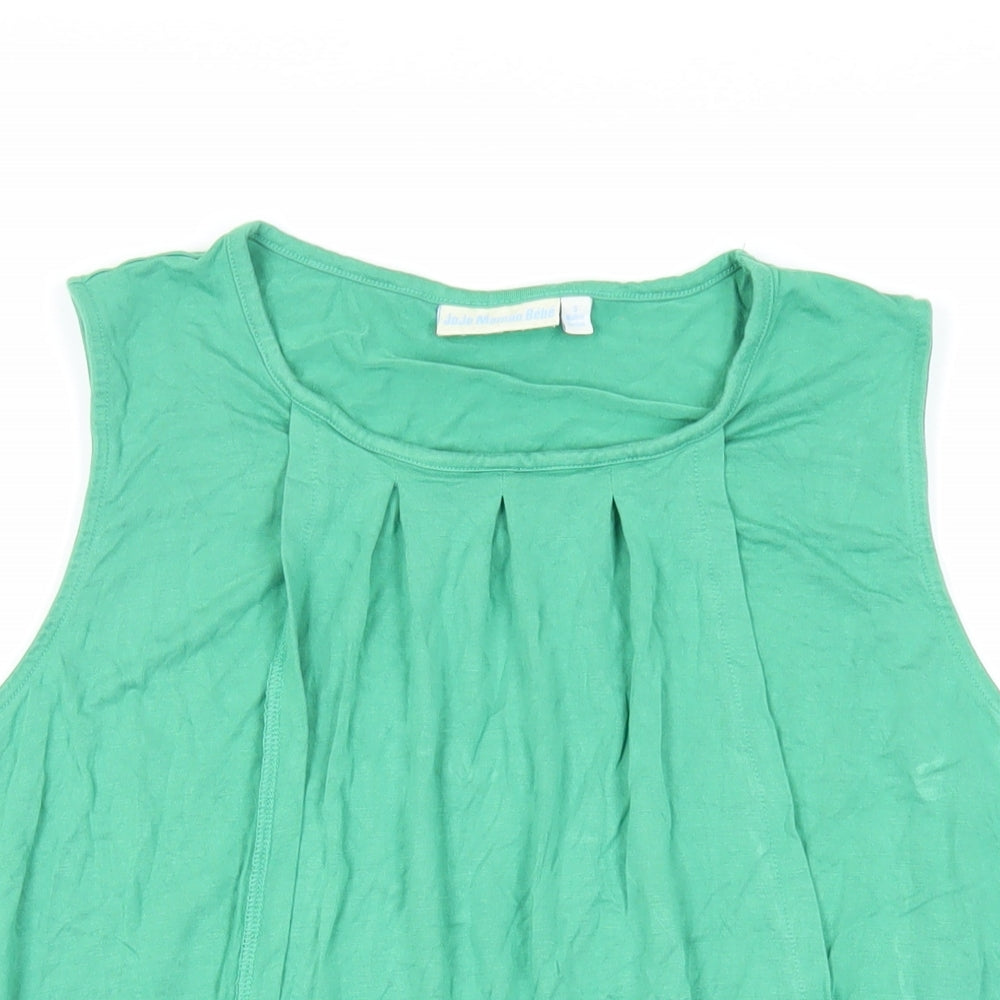 Womens UK Size S JoJo Maman Bébé Green Basic Blouse