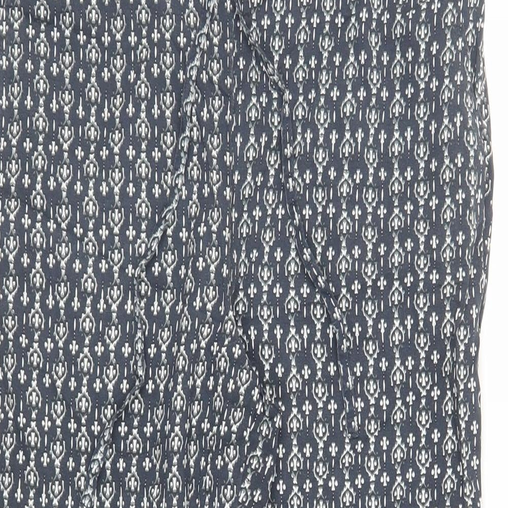 Womens UK Size 8 Marks and Spencer Regular Fit Cropped Blue Trousers