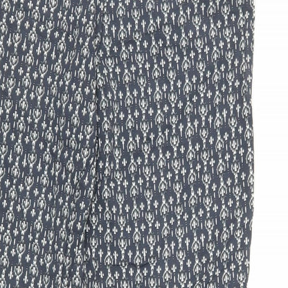 Womens UK Size 8 Marks and Spencer Regular Fit Cropped Blue Trousers