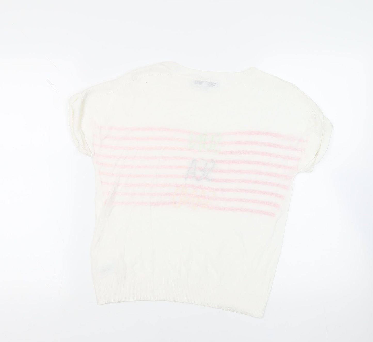 Womens UK Size 10 NEXT White Pullover Jumper