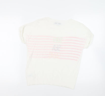 Womens UK Size 10 NEXT White Pullover Jumper