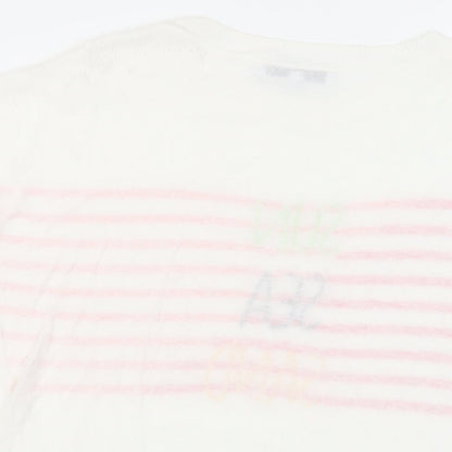 Womens UK Size 10 NEXT White Pullover Jumper