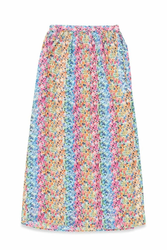 Kulani Kinis Womens Multicoloured Floral Polyester Cover Up Size S