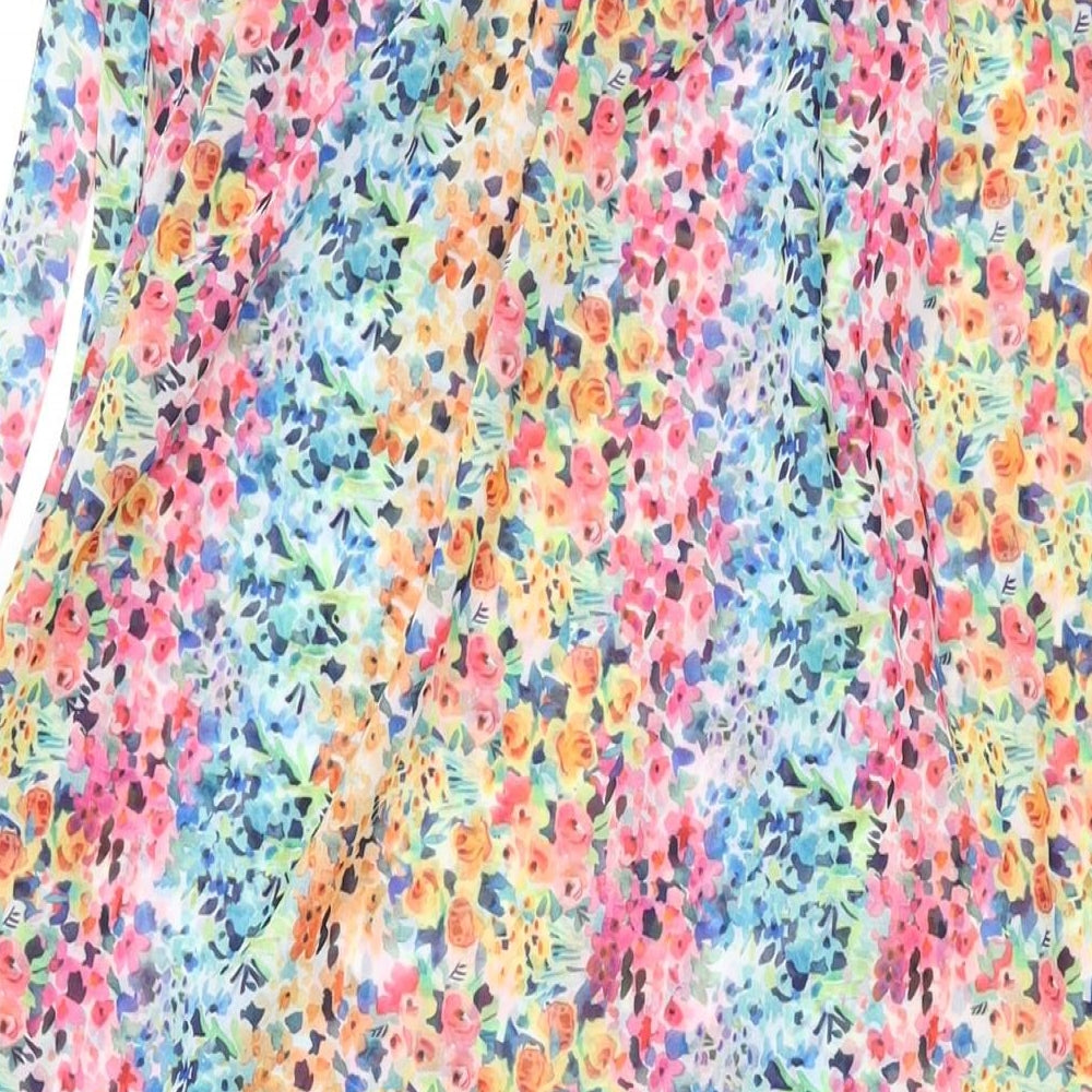 Kulani Kinis Womens Multicoloured Floral Polyester Cover Up Size S