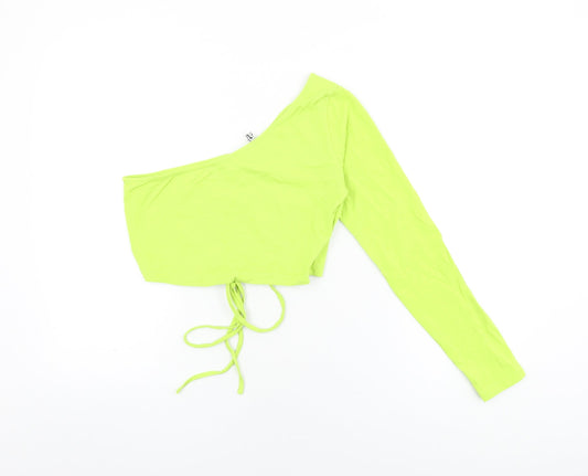 Womens UK Size 12 ASOS Green Cropped T-Shirt