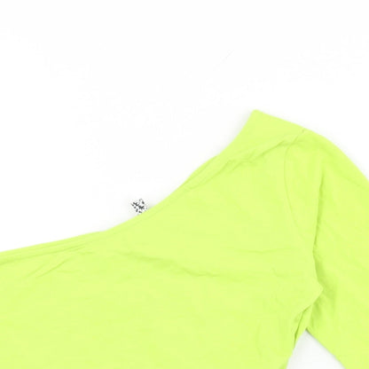 Womens UK Size 12 ASOS Green Cropped T-Shirt