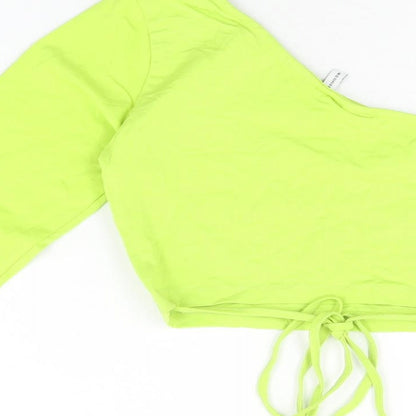 Womens UK Size 12 ASOS Green Cropped T-Shirt