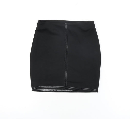 Nasty Gal Womens Black Polyester Mini Skirt Size 8