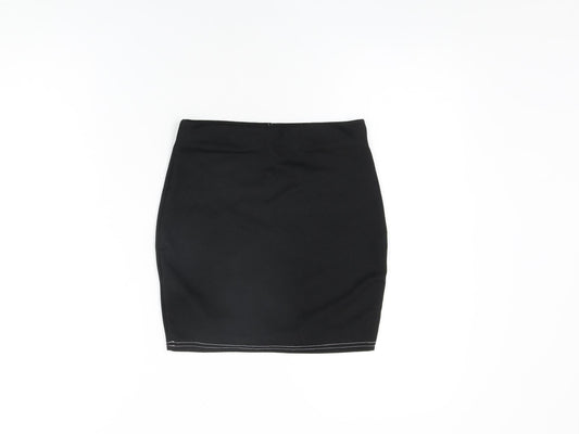 Nasty Gal Womens Black Polyester Mini Skirt Size 8
