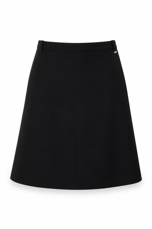 Espirit Womens Black Polyester Swing Skirt Size 8 Zip