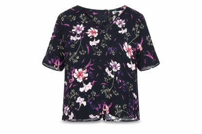 Womens UK Size 14 Per Una Black Basic T-Shirt