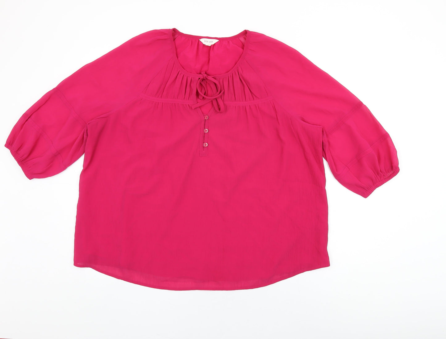 Womens UK Size 16 Per Una Pink Basic Blouse