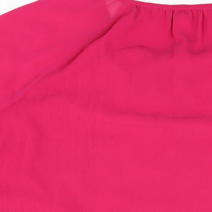 Womens UK Size 16 Per Una Pink Basic Blouse