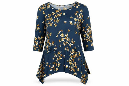 Womens UK Size 14 Classic Blue Basic T-Shirt