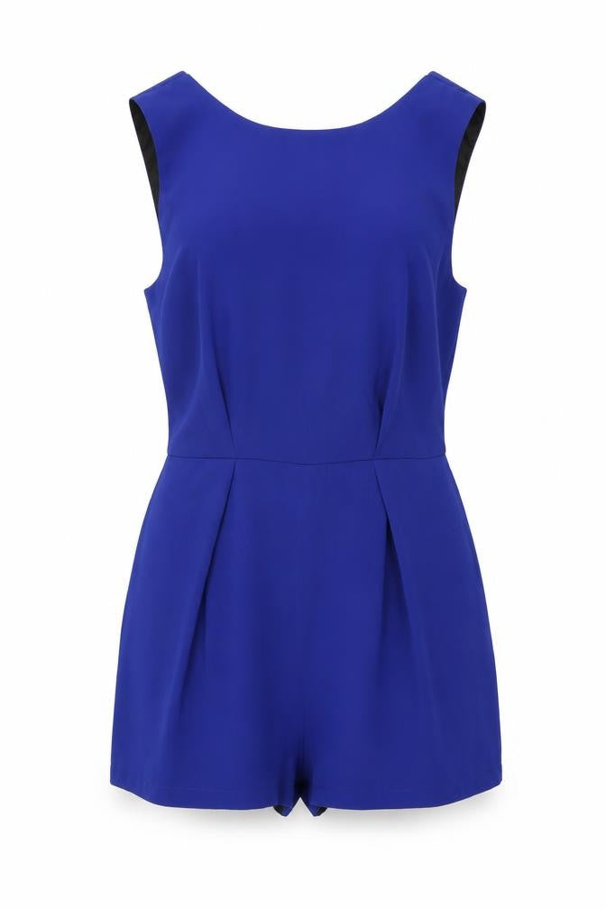 Womens UK Size 10 Topshop One-Piece Blue Playsuit